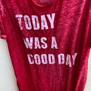 Red burnout size 3x generously sized t-shirt